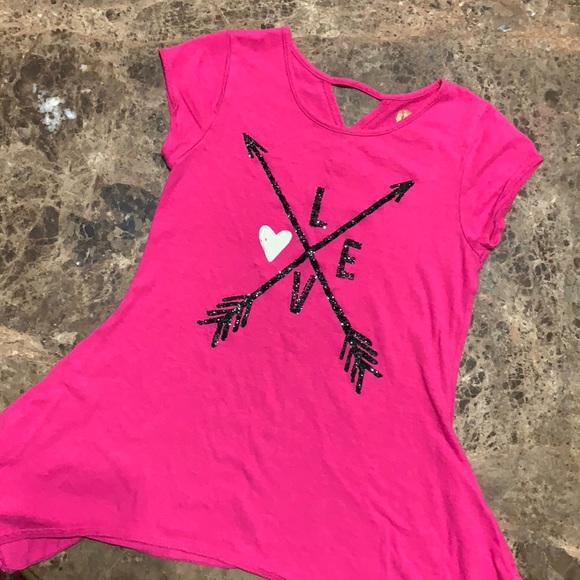 total girl Other - Long flowy pink top by Total Girl size Large 10/12